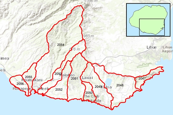 Kōloa Region Surface Water Hydrologic Units