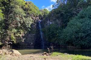 Waterfall on Kailua Stream above Haiku Ditch