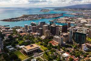 Hawaii State Capitol, Honolulu, Hawaii.