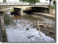 Manoa stream channel alteration, Oahu, Hawaii.