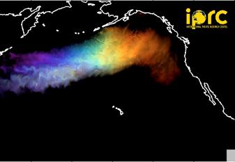 Japan tsunami marine debris projected distribution map