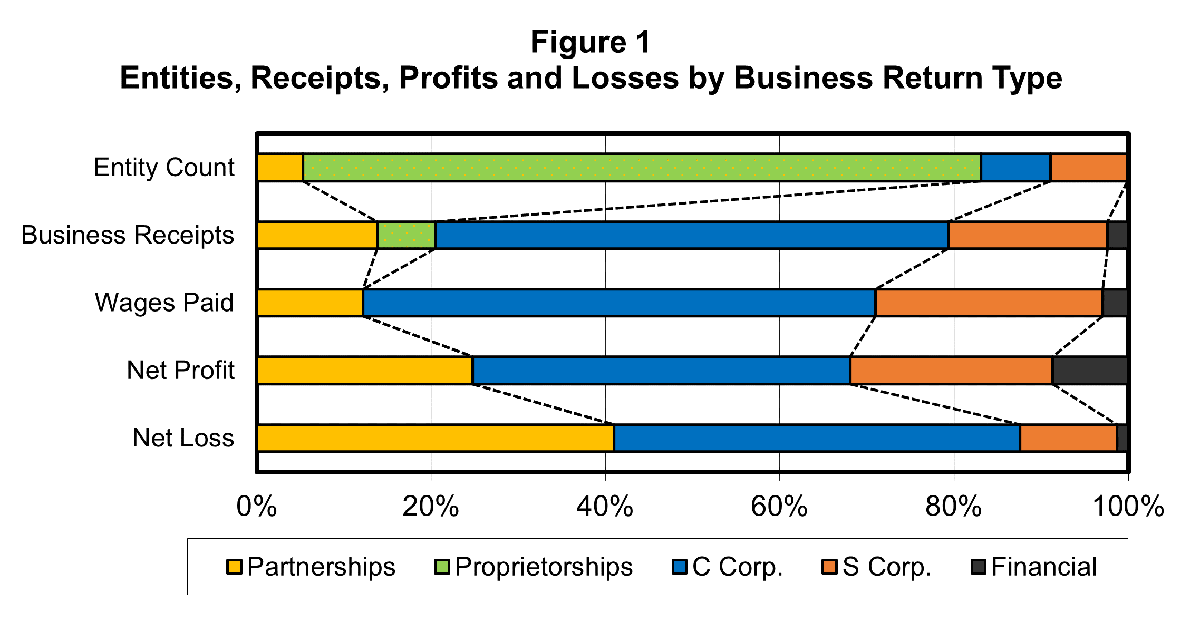 Entities, Receipts, Profits and Losses by Business Return Type